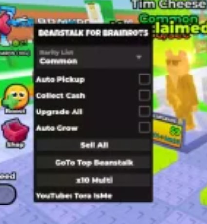Grow Beanstalk For Brainrots Script – Auto Grow, x10 Multi Cash, Auto Pickup & More