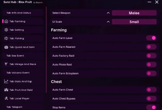 Blox Fruits Script :Auto Farm Level, Factory Raid, Auto Boss