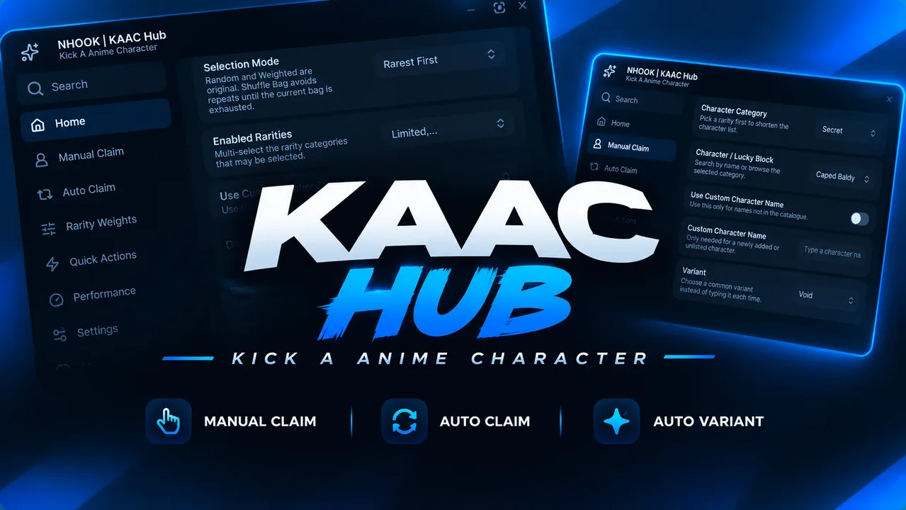 Auto Claim, Character Selector & Auto Variant & Auto Rarity